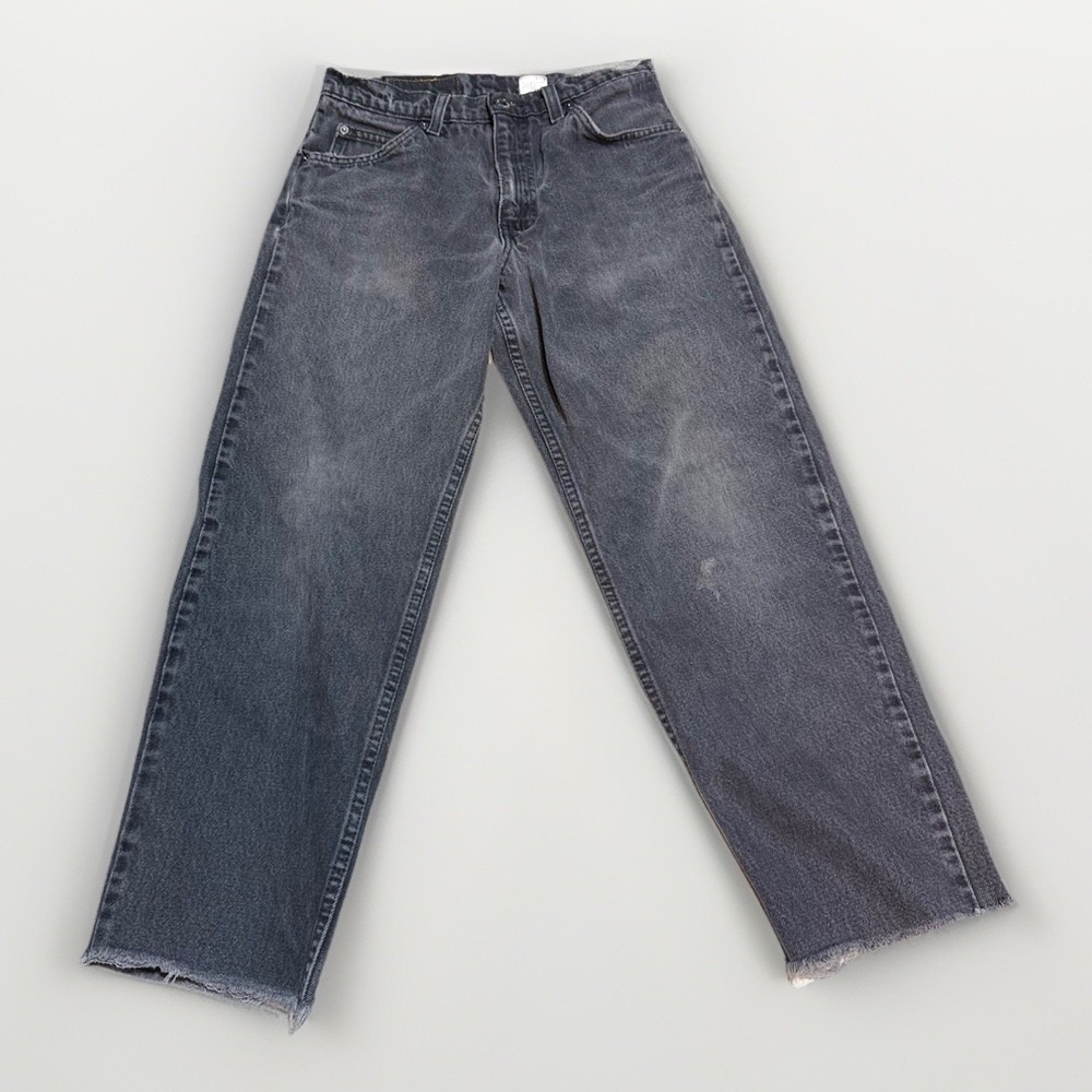 Vintage Levis 550 Black Jeans Orange Tab Relaxed Fit Tapered Denim Mens 29x25